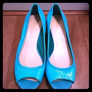 Cole Haan Peep Toe cork wedge 8.5M