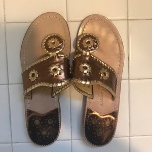 Copper and Gold Jack Rogers Size 5