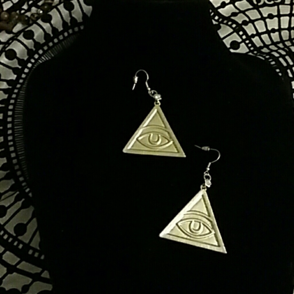 All Seeing Eye Egyptian inspired fashion earrings