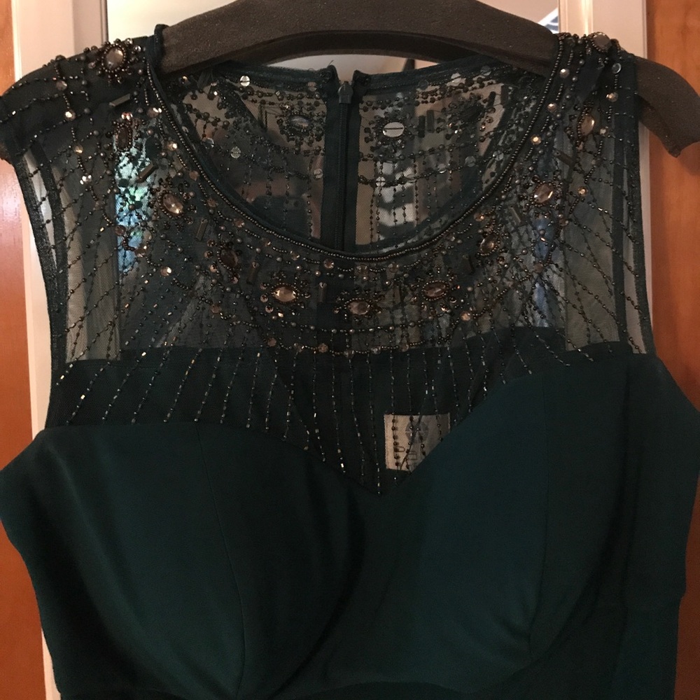 Jade green vintage formal dress PROM / WEDDING