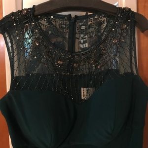 Jade green vintage formal dress PROM / WEDDING