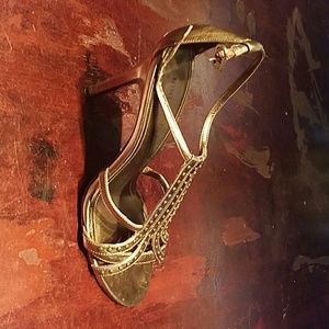 Nice strappy bronze heels. Nine West