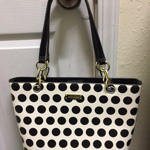 Anne Klein polka dot purse