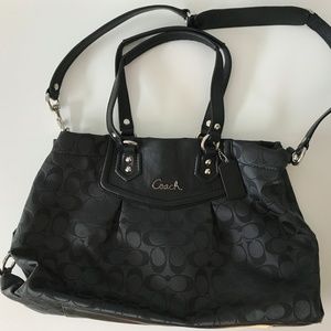 Coach crossbody/tote style handbag dark gray