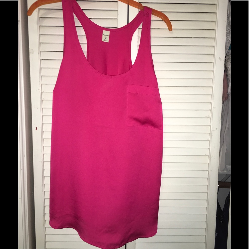 Hot Pink Silky Tank top