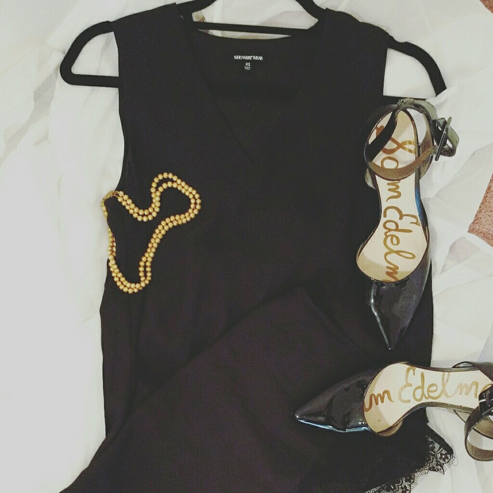 LN Who What Wear Black Slip Dress