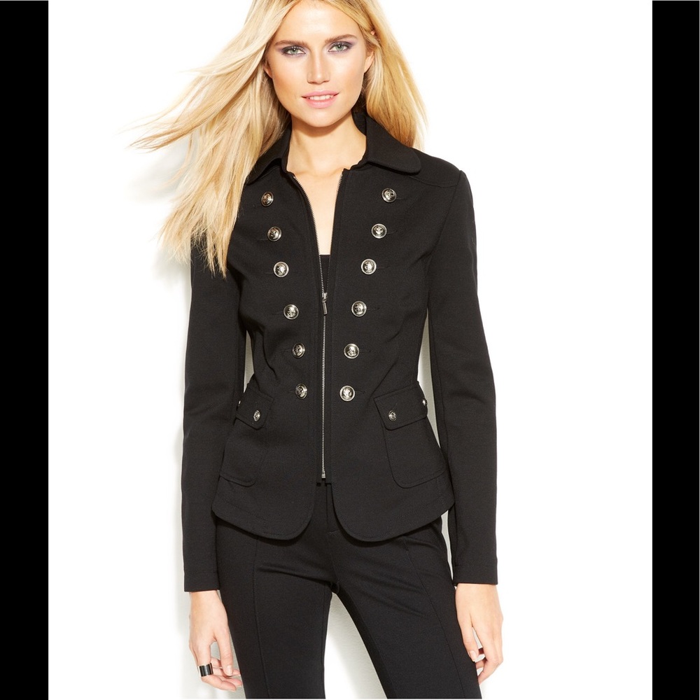INC Military Jacket in Black, Size S
