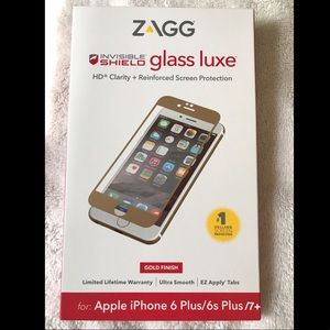 Zagg Luxe Screen Protector Gold iPhone 6+/6s+/7+