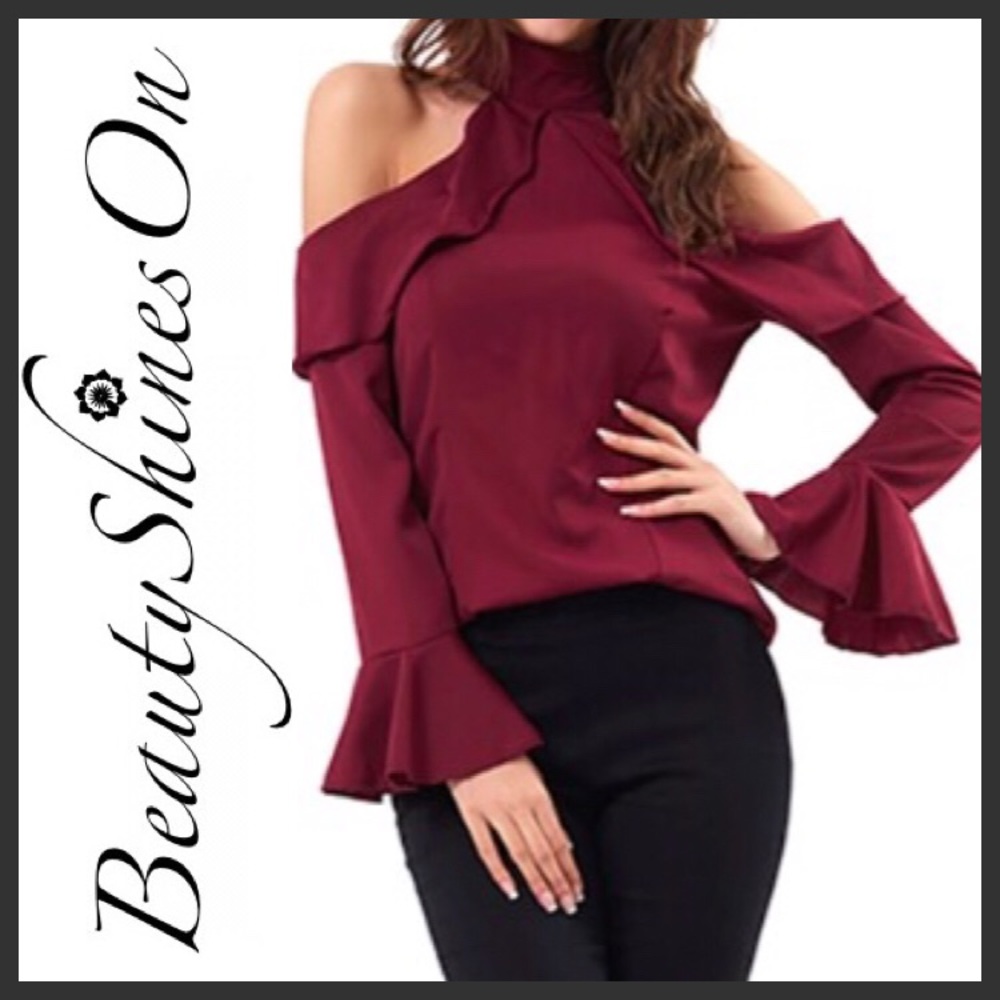 💢SOLD OUT💢 BETHENNY Cold Shoulder Blouse