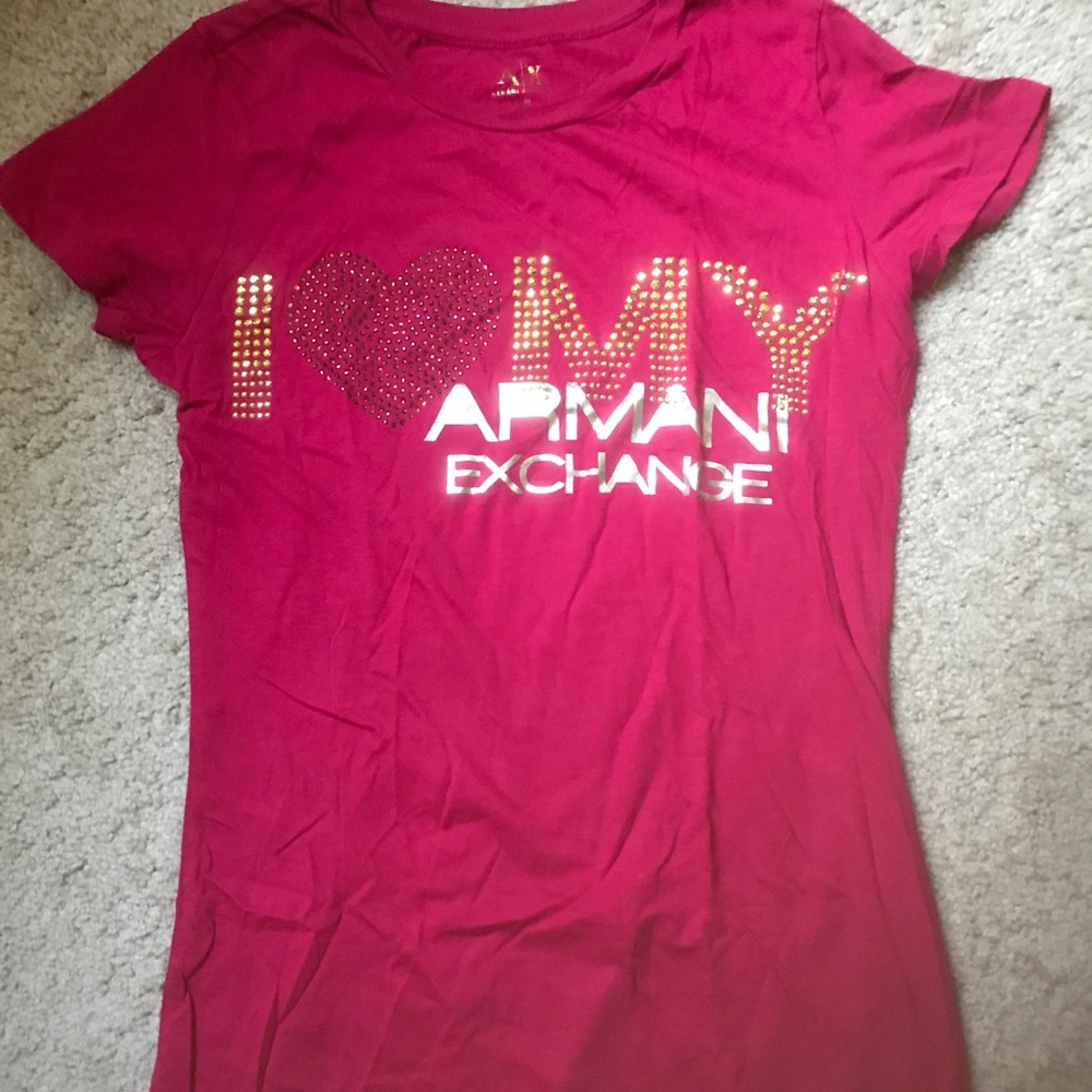 Dark red Armani exchange tshirt !!