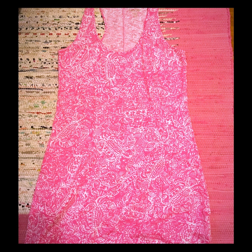 LillyPulitzer HottyPink Get CrackinRacerback Dress