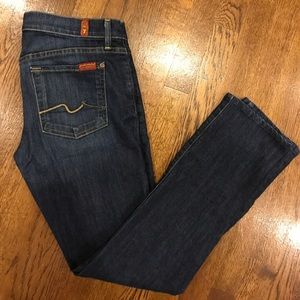 7 for all Mankind straight leg jeans.