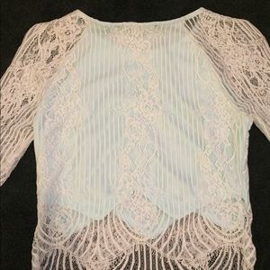 Never worn baby blue lace crop top!