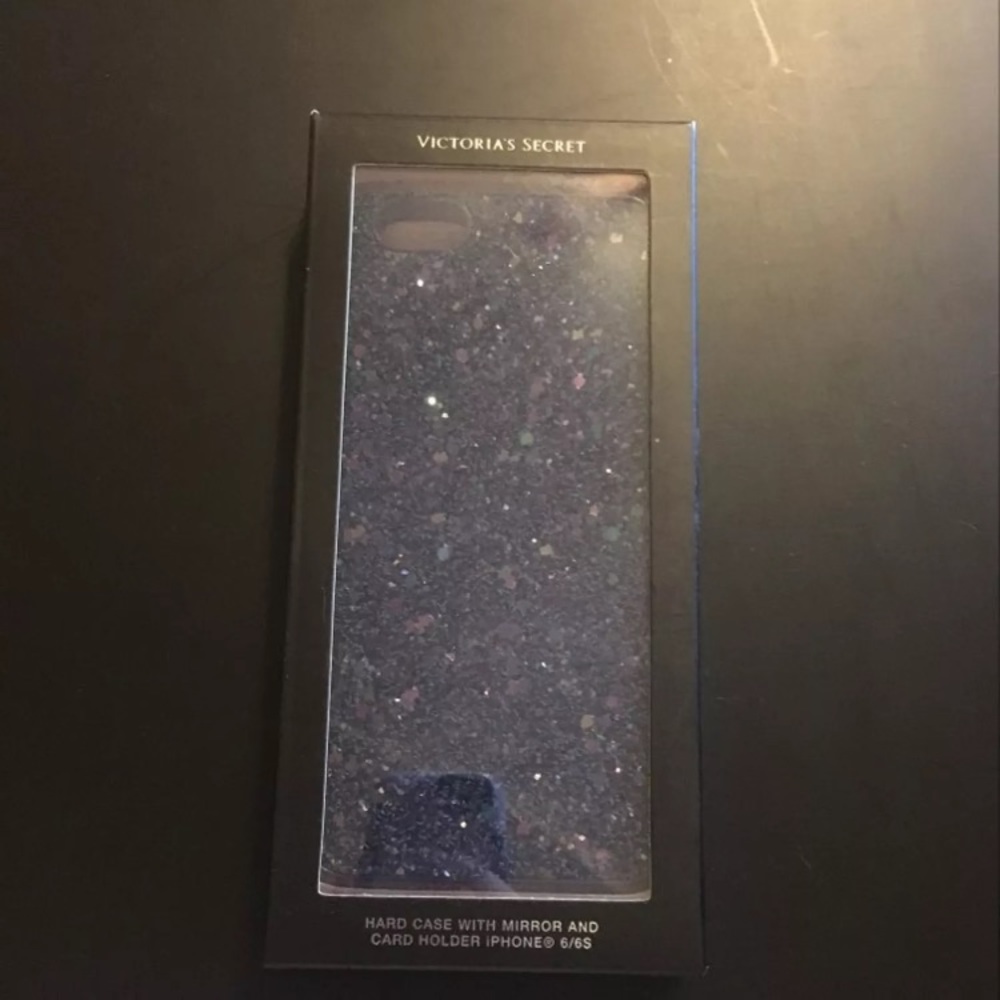 VS black glitter mirror iPhone 6/6s case