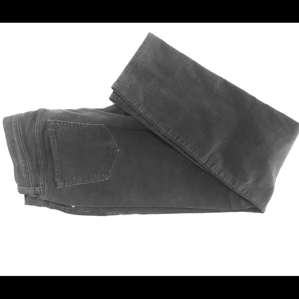 Dark, charcoal grey corduroys