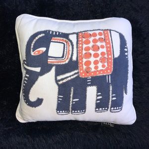 Beaded elephant pillow