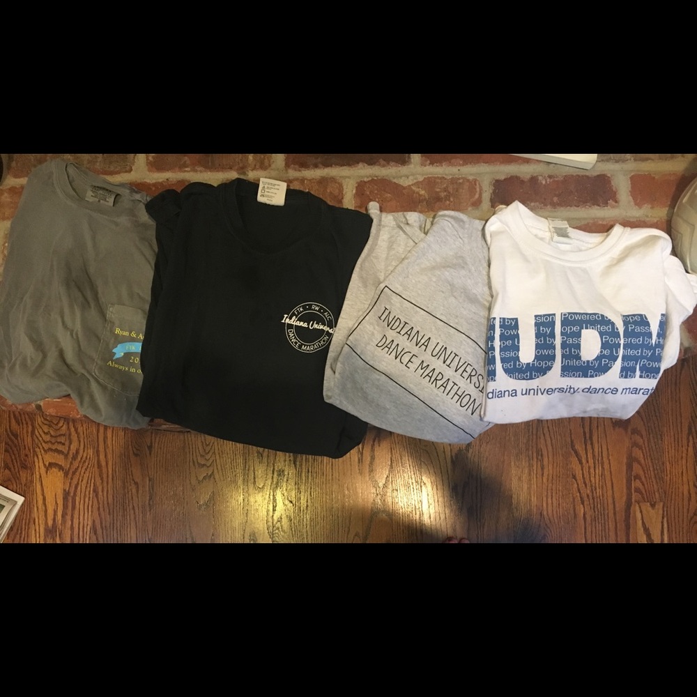 Set of 4 Indiana University Dance Marathon tees