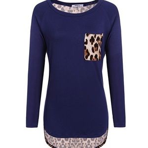 BLACK Leopard Blouse