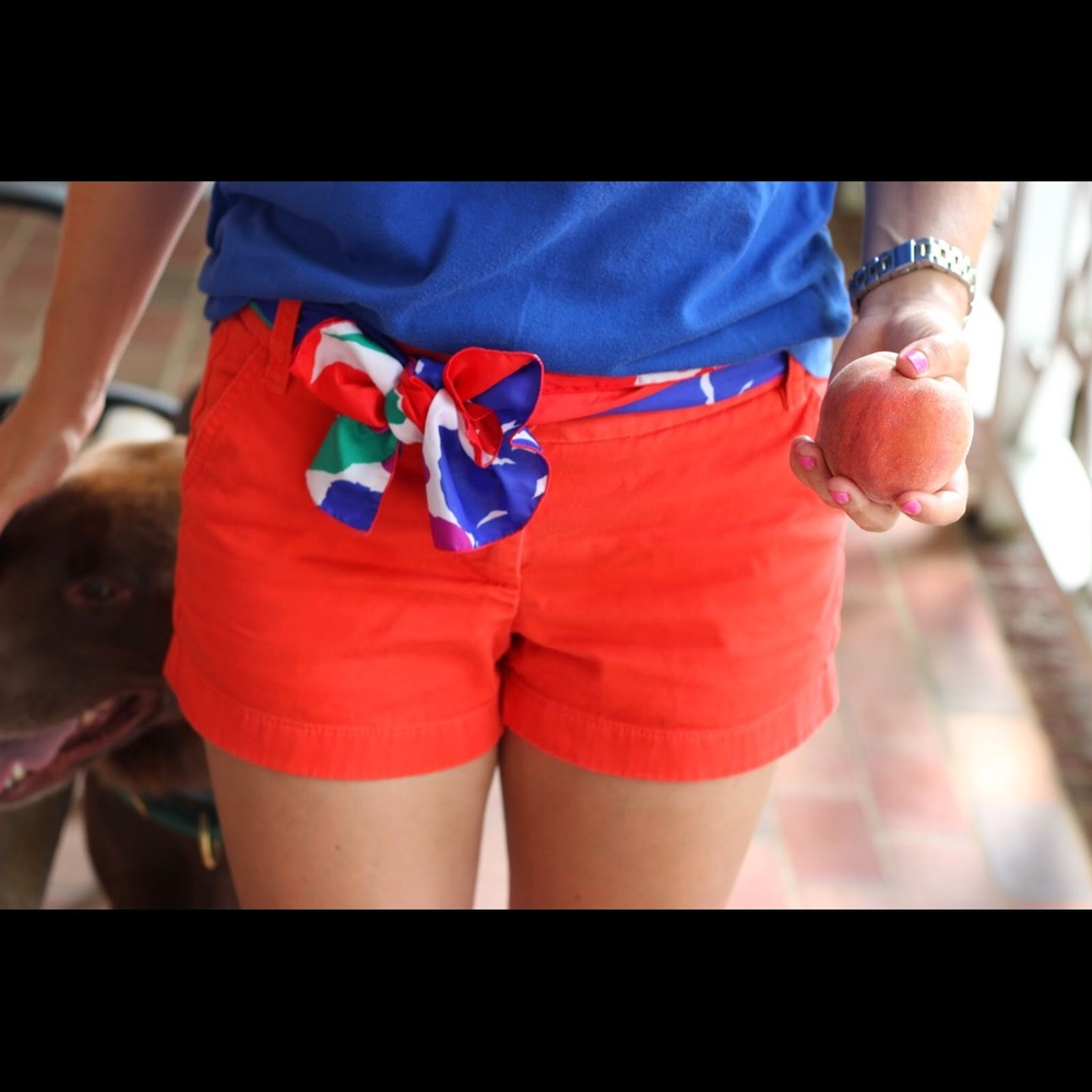 J Crew Factory Neon Orange Chino shorts