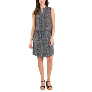 Hilary Radley Sleeveless Drawstring Shirt Dress