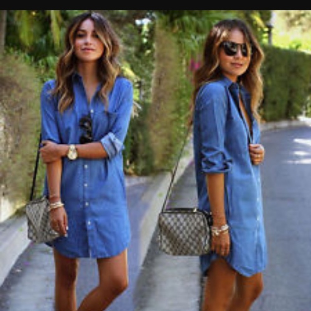 XL DKNY thin demin shirt/dress