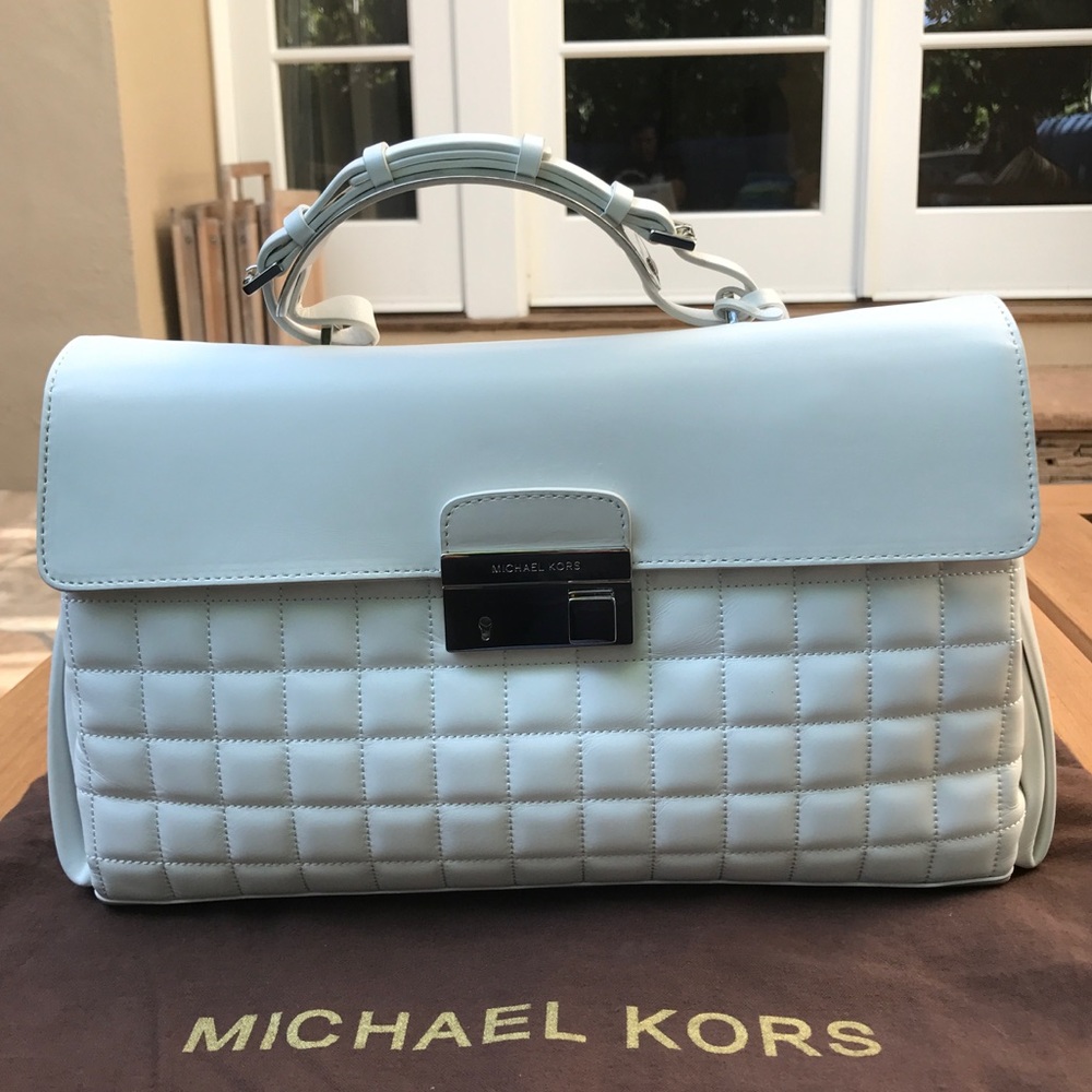 Michael Kors optic wte Carrington satchel