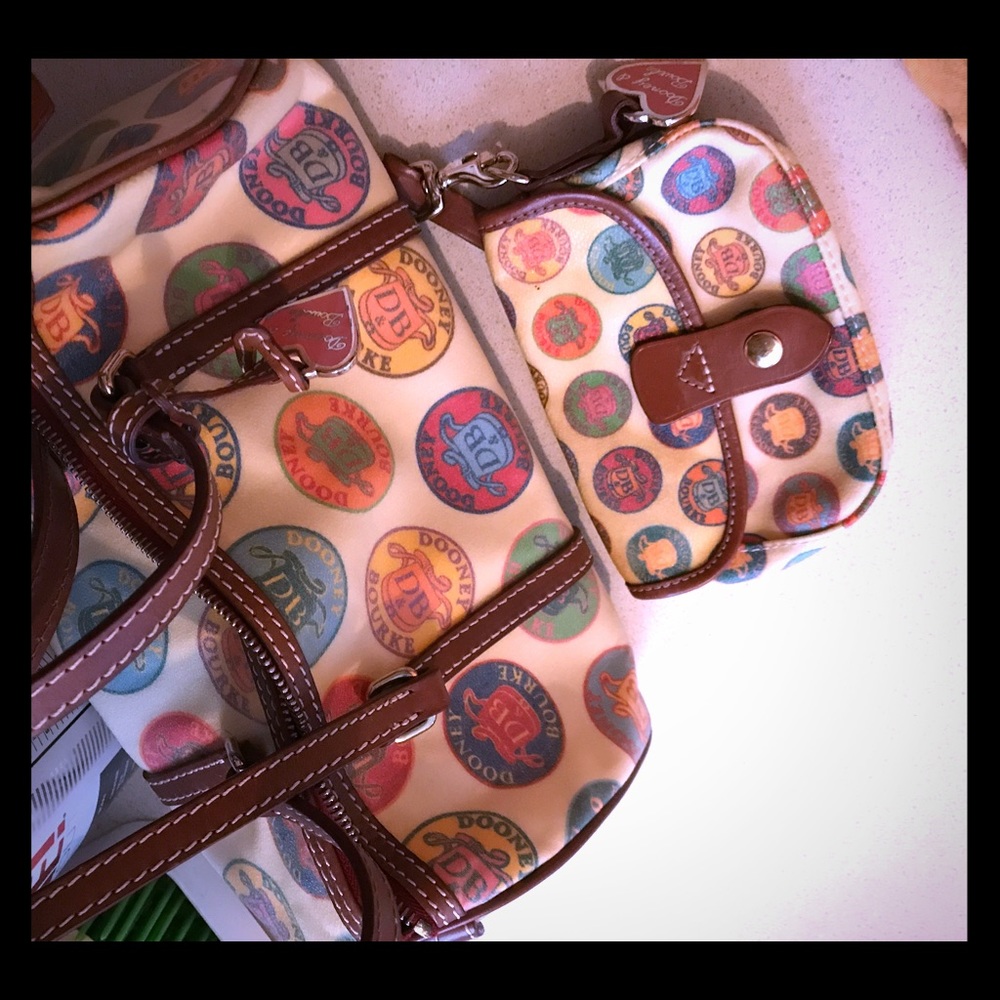 Dooney & Burke classic barrel purse and wristlet