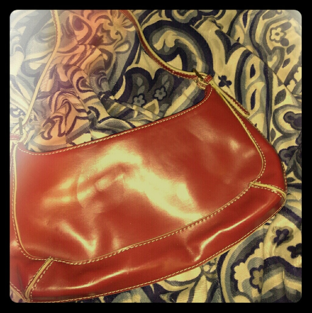 Red nine west purse