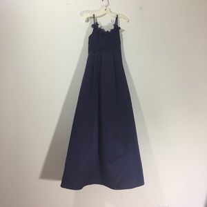 Eggplant floor length gown