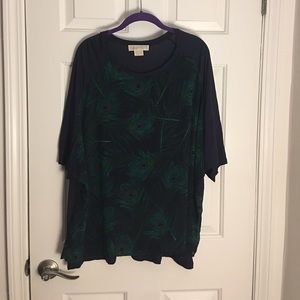 Michael Kors Plus Size Peacock Blouse