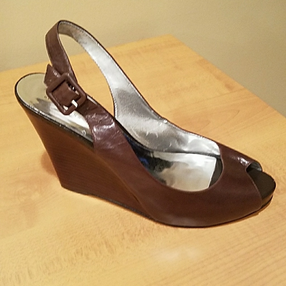 Guess Slingback Peep-Toe Wedge