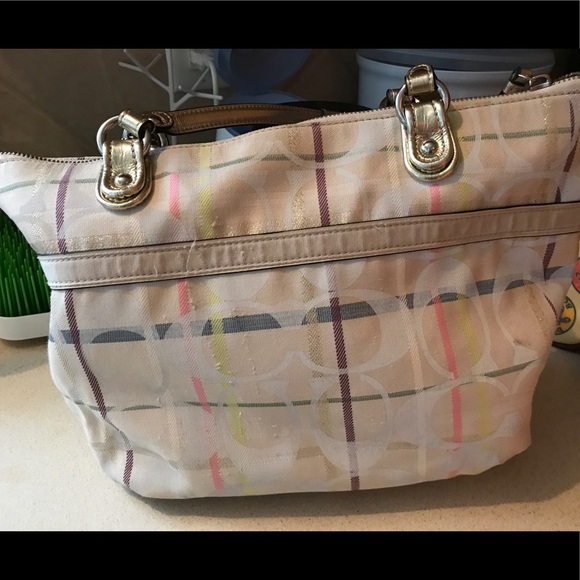 Coach Poppy White sequin purse - Picture 2 of 4