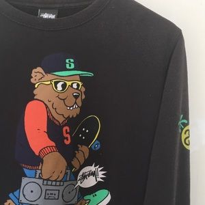 Stussy bear sweatshirt!