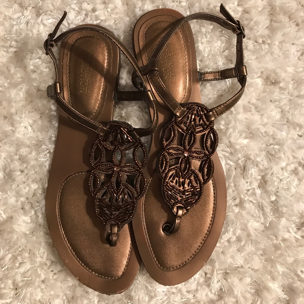Kenneth Cole Reaction bronze sandals