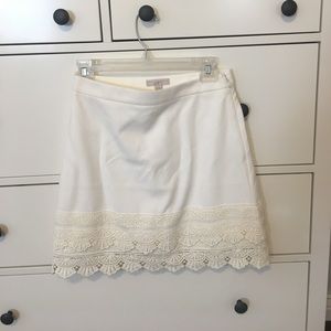 Loft White Lace skirt