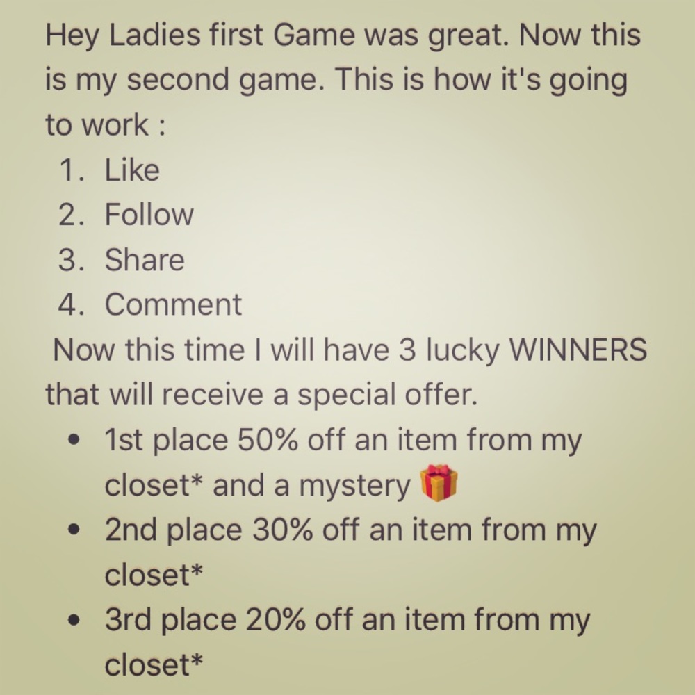 💋 PLEASE READ Game has ended thanks for playing😊