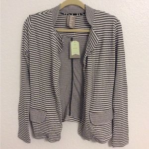Anthropologie Gray striped Jacket XS