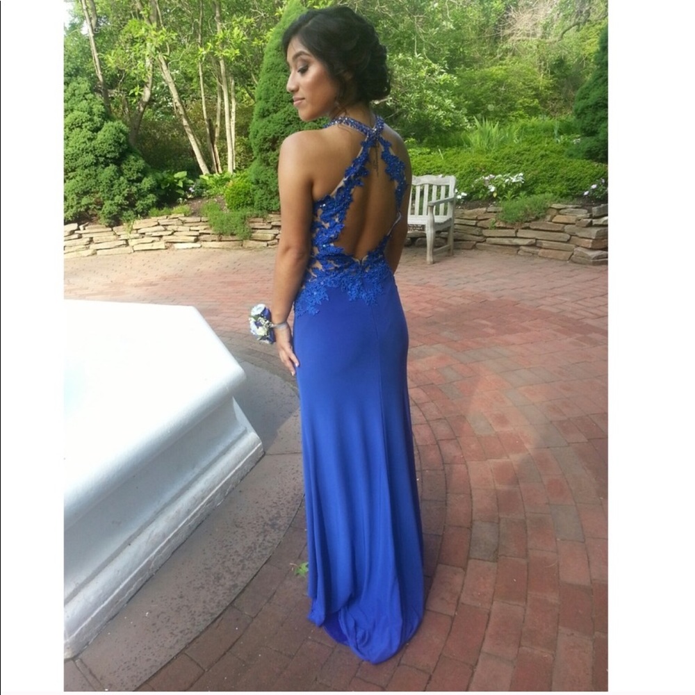 Royal blue prom dress