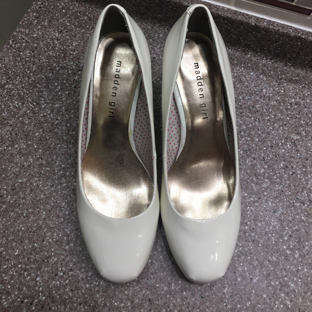 White Patent Pumps