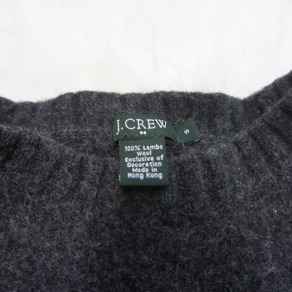 J. Crew lambs wool sweater grey Small - Picture 4 of 6