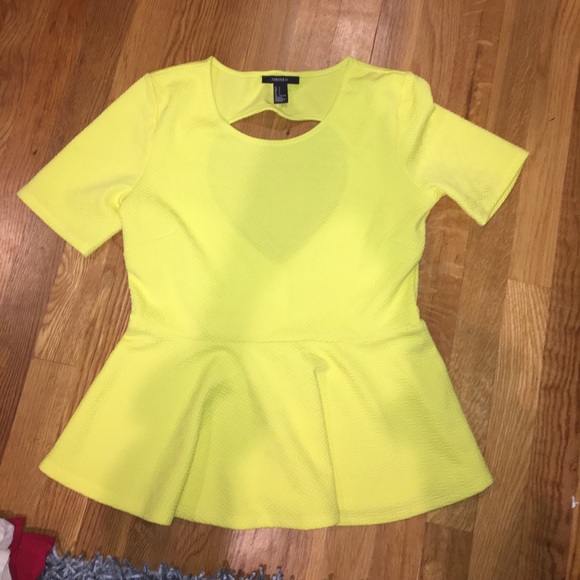 Yellow peplum shirt - Picture 1 of 2