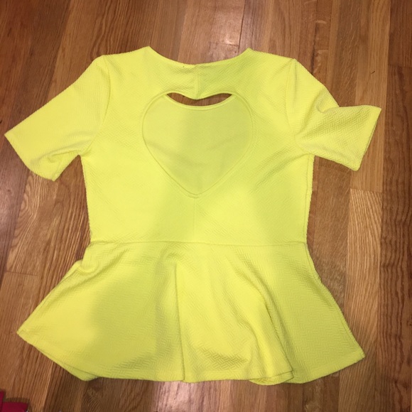 Yellow peplum shirt - Picture 2 of 2