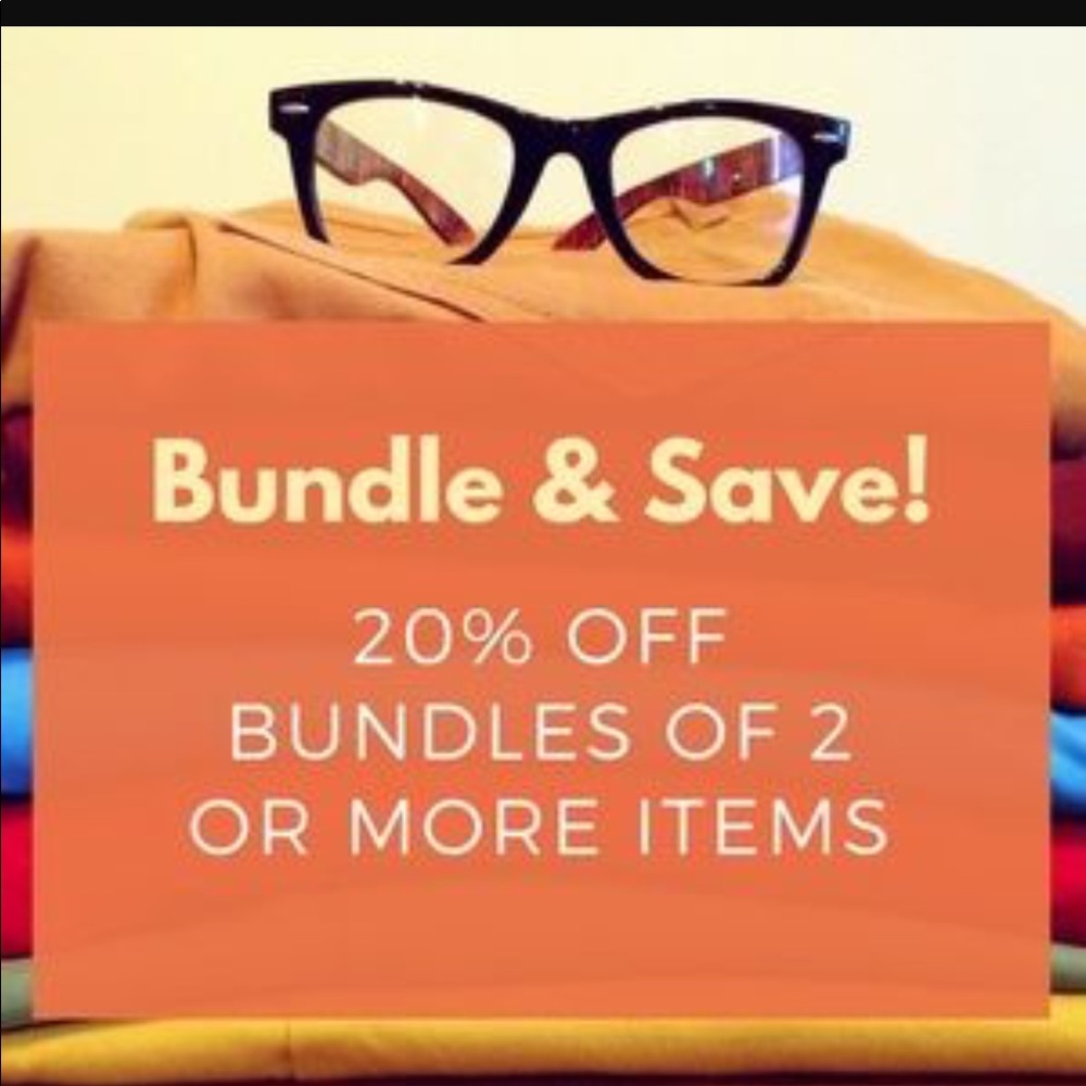 Bundle and save 20% off two or more items!!