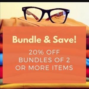Bundle and save 20% off two or more items!!