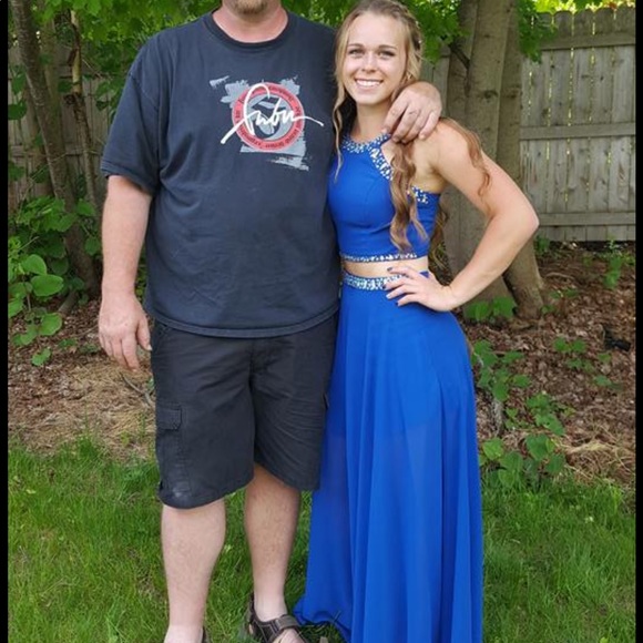 2-Piece Royal Blue Prom Dress! - Picture 3 of 5