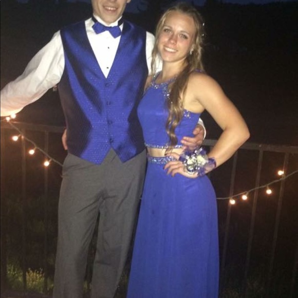 2-Piece Royal Blue Prom Dress! - Picture 5 of 5