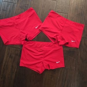 Red Nike Dri-Fit Volleyball/Dance Spandex Shorts