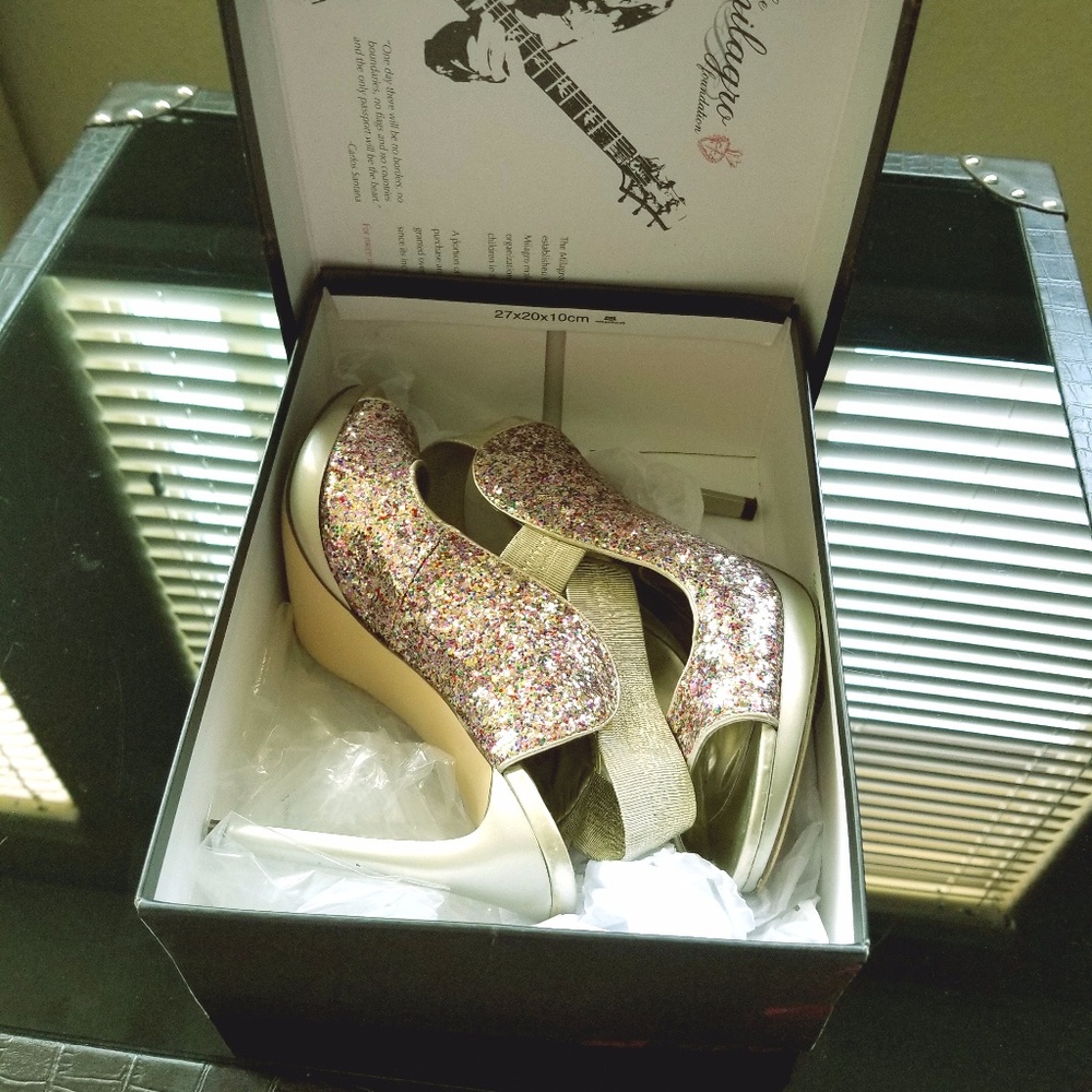 Glitter 6" Carlos Santana Sling Backs