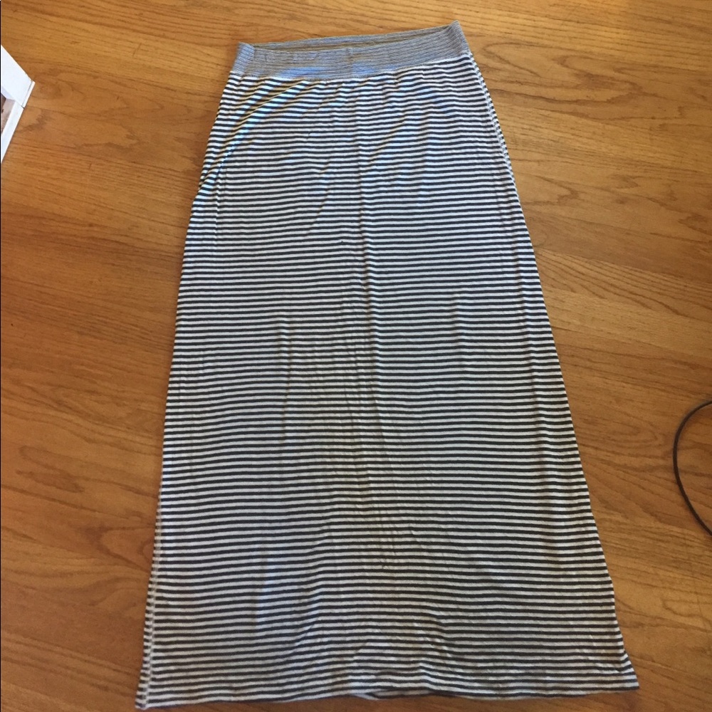 Tart black and white striped maxi skirt