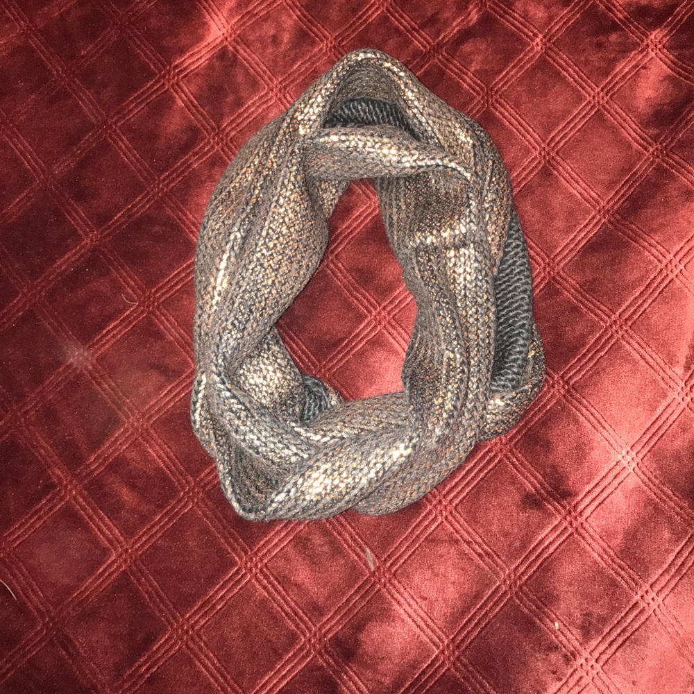 Black and gold infinity scarf